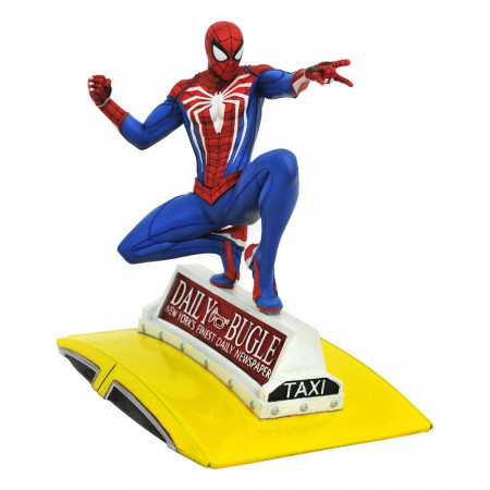 Spider-Man 2018 Marvel Video Game Gallery PVC socha Spider-Man on Taxi 23 cm